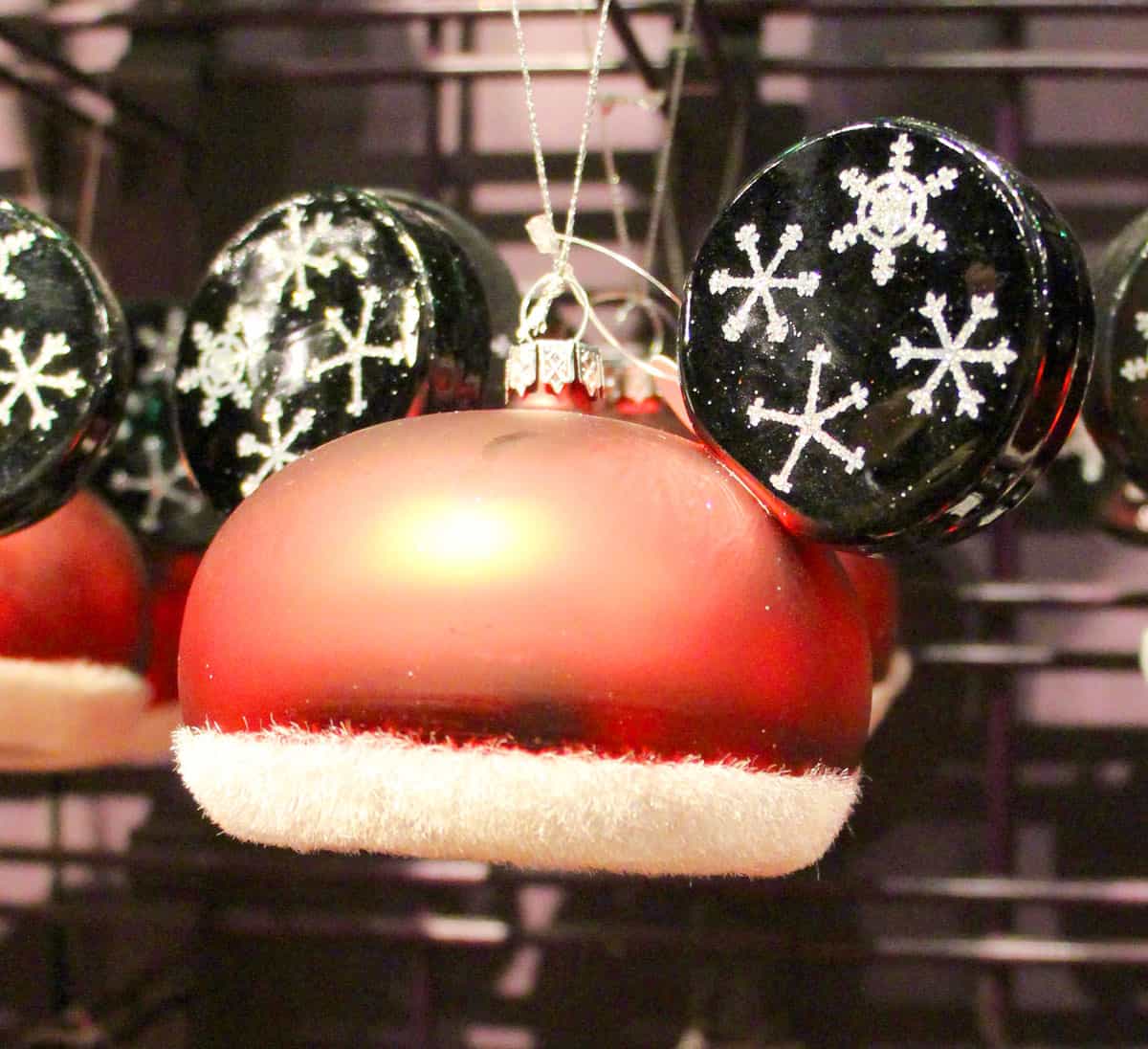 Disney Mickey Minnie Mouse 5x Weihnachtskugeln Tannenbaum Kugeln Ornamente rot 