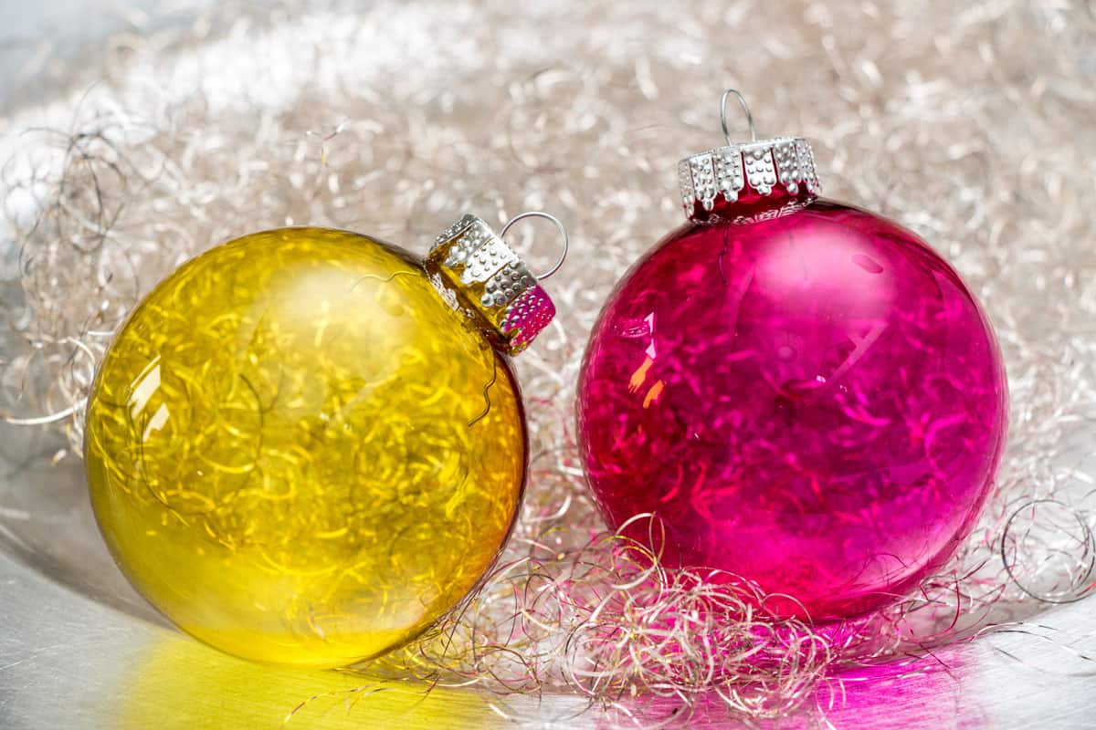 LUOEM Weihnachtskugeln Transparent Weihnachtsbaum Acrylkugeln zum Befüllen Süßigkeiten Box Kunststoffkugeln mit Aufhängeöse für Hochzeit Weihnachten Party Dekoration Ornament 10St 10cm